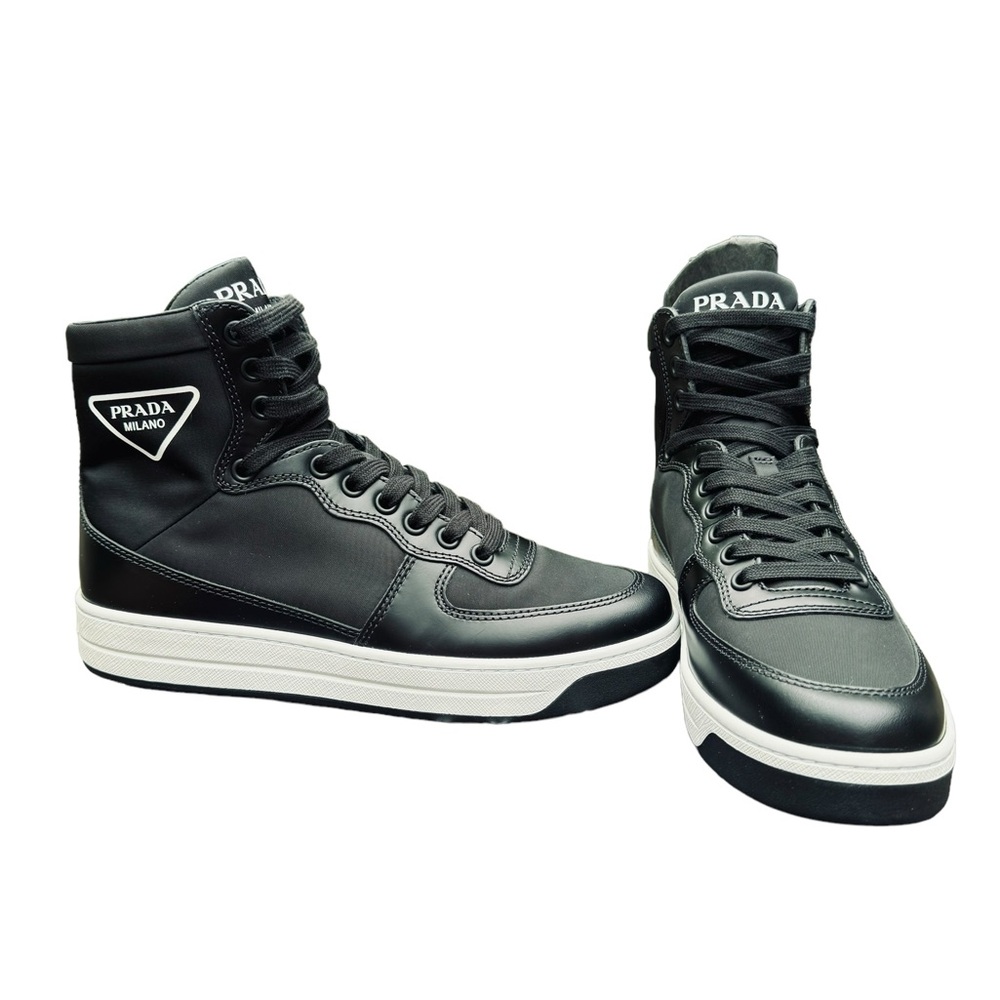 PRADA***Black Nylon High Top Sneakers***EU 36; US 6 $1090 - Picture 1 of 7